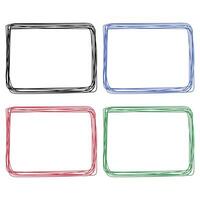 Four different colored frames with different shapes vector