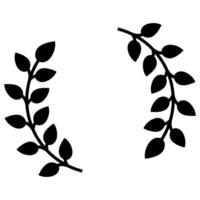 A laurel wreath with leaves on it vector
