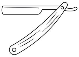 A razor with a handle and a blade vector