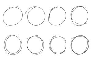 A set of different shapes drawn in different ways vector