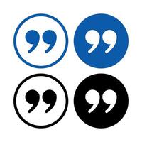 Speech Marks Circles Set vector
