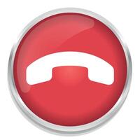 A red phone icon on a white background vector