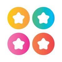 Star Circles Gradient Style vector