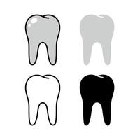 Tooth Set Of Four vector