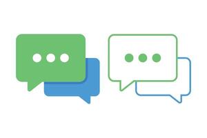 Two Message Bubbles Set vector