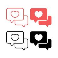 Heart Message Bubbles vector