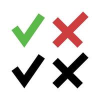 Check And Cross Sharp vector