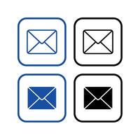 Email Squares Set Of Four vector