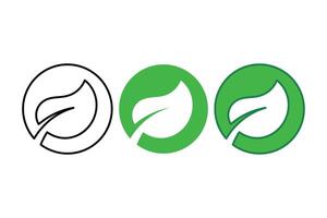 Leaf Circle Cutouts Set vector