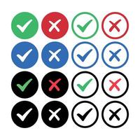 Check Mark Circles Big Set vector