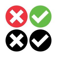 Check And Cross Circles vector