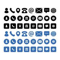 Contact Us Buttons Big Set vector
