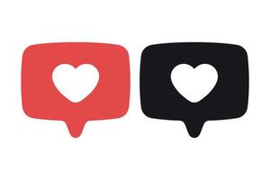 Heart Message Abstract Style Red And Black vector