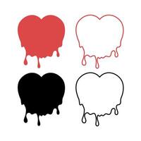 Melting Heart Set Of Four vector