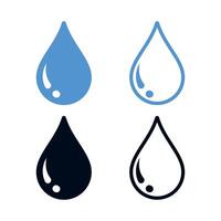 Water Droplet Multiple Styles Set vector