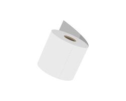 Simple, clean illustration of a roll of paper towels. Perfect for hygiene, cleanliness, and household concepts. Versatile design suitable for websites, apps, or infographics. vector