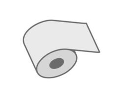 Simple, minimalist illustration of a roll of paper. Perfect for representing concepts of renewal, fresh starts, or clean design. vector