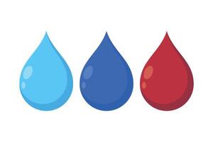 Droplet Multiple Colours Set Of Three vector