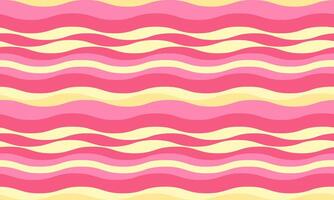 Cheerful pink and yellow wavy stripes pattern. Perfect for playful backgrounds, textiles, website designs, or branding. This vibrant, seamless design evokes feelings of joy and energy. vector