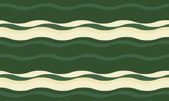 Seamless pattern of undulating green and beige waves. Evokes calmness, nature, and fluidity. Perfect for textile design, website backgrounds, or any project needing a soothing, organic aesthetic. vector