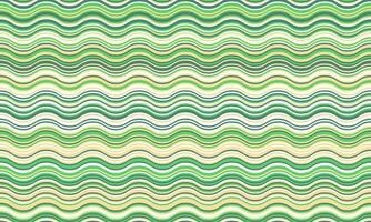 Serene green and cream wavy stripes background. Perfect for textile design, website banners, or packaging. This calming, abstract pattern evokes nature and tranquility. vector