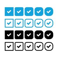 Check Mark Squares Set vector