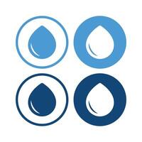 Water Droplet Circles Set vector