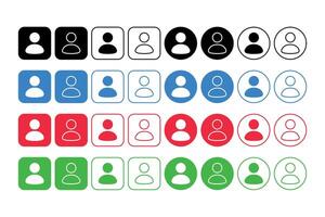 User Circles And Squares Set vector