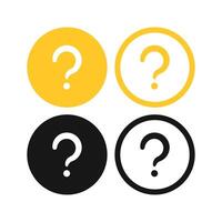 Question Marks Circles Set vector