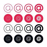 At Sign Set vector