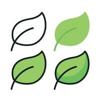 Leaf Set Of Four Multiple Styles vector