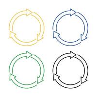 Three Arrow Cycles Set Of Four vector