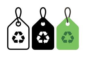 Recycle Sales Tag Set Of Three vector