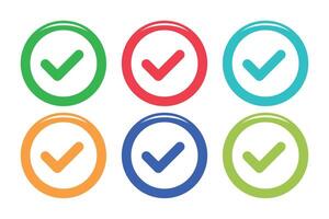 Check Marks Circles vector