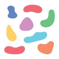 Blobs Set Multiple Soft Colours vector