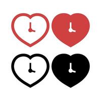 Heart Clock Set Of Four vector