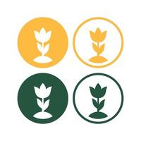Flower Circles Set vector