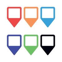 Abstract Rectangle Location Pins Set vector