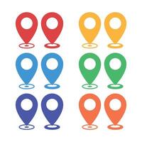 Location Pin Big Set Multiple Colours vector