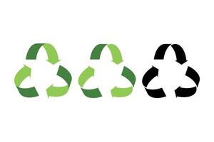3D Style Abstract Recycle Signs vector