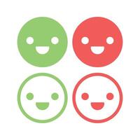 Smiley And Sad Face Set Of Four vector