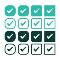 Check Mark Squares Round And Square vector