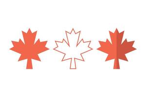 Maple Leaf Set Of Three vector