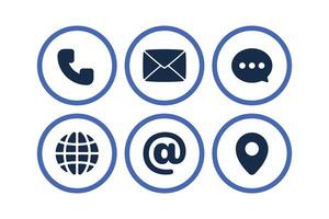 Contact Us Buttons Set vector