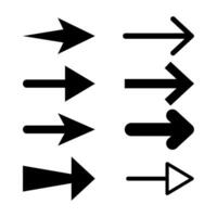 Right Arrows Multiple Styles Set vector