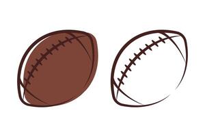 American Football Set Of Two vector