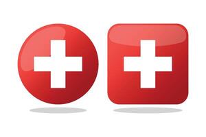 Medical Plus Circle And Square Gradient Style vector
