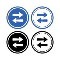 Two Way Arrows Set vector