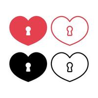 Heart Locks Set vector