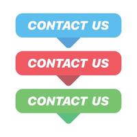 Contact Us Message Bubbles Set vector